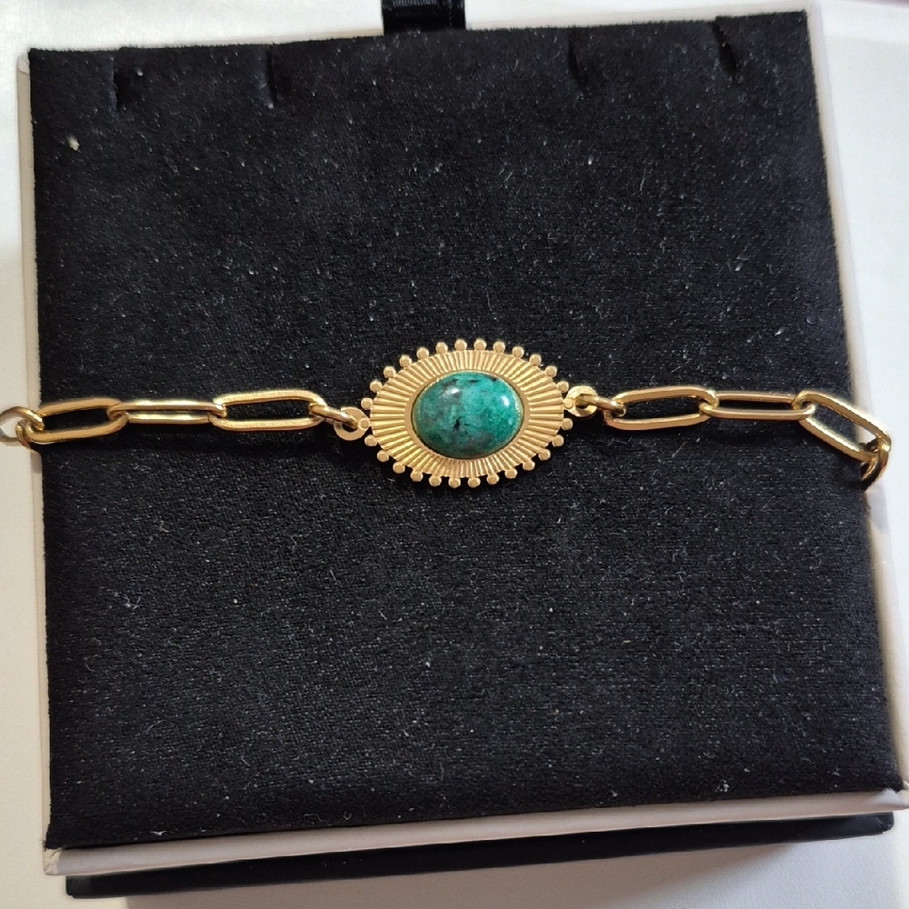 ⚡️Sale Elegant Gold and Turquoise Bracelet